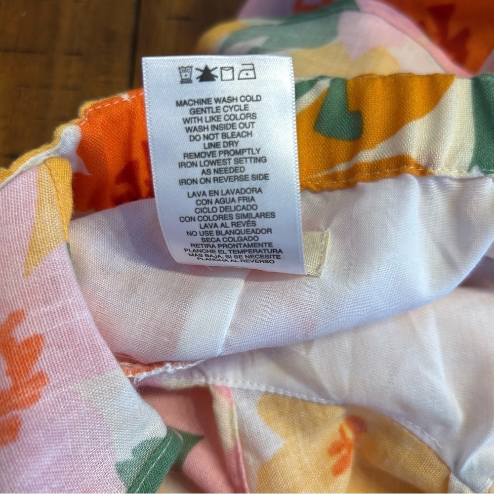 Tullabee Women’s Flutter sleeve Dress, Sz S, Sweetheart Neckline, Orange Floral - Picture 10 of 10